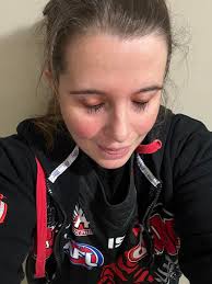 I'm a 12 year old bombers mad fan I wanna play for them in AFLW when I'm  older my room has more merch then the merch store 🫣❤️🖤❤️🖤