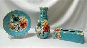 ديكوباج و تجديد طقم ديكور مع تغيير الوانه بشكل بسيط make it yourself handicraft decoupage