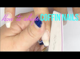 They are not to be confused with their conservative older cousin, almond nails, or their wild sibling, coffin nails. From Stiletto To Coffin Nails Easy Youtube