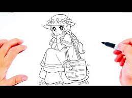 رسم فتاة جميلة وسهلة رسم سهل طريقة رسم فتاة سهلة للمبتدئين تعليم الرسم easy drawings youtube art fictional characters character