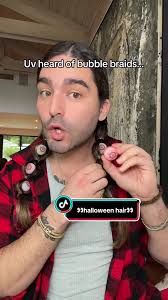 Bubble Braid Halloween Eyeball Hairstyle