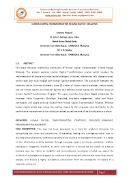 Pdf Human Capital Transformation In Bank Rakyat Malaysia Skirec Publication Ugc Approved Journals Academia Edu