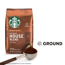 Starbucks Medium Roast Ground Coffee House Blend 100 Arabica 1 Bag 12 Oz Walmart Com Walmart Com