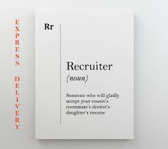 Recruiter Definition Canvas Print Recruiter Gift Human Resources Gift Recruiter Wall Art Hr Office Decor Coworker New Job New Job Gift Job Gifts Gifts For Boss