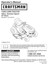 Looking for a riding mower deck belt routing diagram. Craftsman T1200 Operator S Manual Pdf Download Manualslib