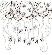 Air Balloons Border With Text For Birthday Party Vector Image On Vectorstock Happy Birthday Doodles Birthday Doodle Balloons