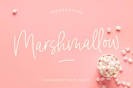 Every font is free to download! Marshmallow Handwritten Font Design Cuts