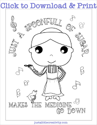 These alphabet coloring sheets will help little ones identify uppercase and lowercase versions of each letter. Three Free Mary Poppins Coloring Pages Just A Little Creativity