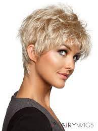 Fluey Short Wavy Blonde 8 Inch 100 Human Hair Wig Short Hair Wigs Short Hair Styles Wispy Hair