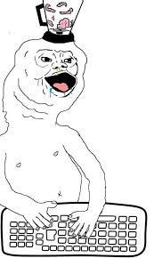 meme.museum - Post 8618: blender brainlet dumb keyboard textless wojak