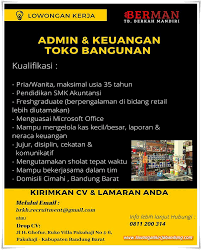 Lowongan kerja museum geologi bandung : Lowongan Kerja Bandung Admin Keuangan Toko Bangunan Lowongan Kerja Bandung Lowongankerjabandung Com