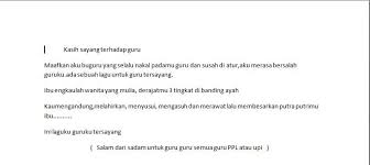 Namun, pernahkah membuat surat pribadi untuk guru? Lirik Lagu Surat Cinta Untuk Guru