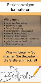Maybe you would like to learn more about one of these? Stellenanzeigen Formulieren Was Wir Bieten Personal Recruiting Job Stellenanzeigen Tipps Stellenausschreibungen