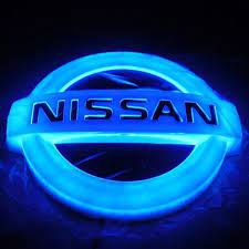 led rear emblem car logo 4d light for nissan tiida x trall geniss livina cedric wish in 2021 car logos car badges car led