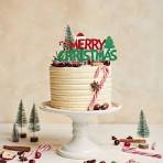 Christmas Toothpicks 24 Pcs Christmas Cupcake Toppers - Merry Christmas  Toothpick Flags For Holiday Party Cake Decorations Merry Christmas Toppers