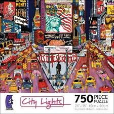 Check spelling or type a new query. 750 Piece Sharie Hatchett Bohlmann Aka Roxy Jigsaw Puzzle City Lights New York City Red White Blue Ame City Puzzle New York City Lights City Lights