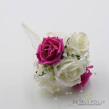 Rose flowers lovely flowers flowers rose lovely lovely rose roses high definition picture practical picture exquisite pictures picture quality printing application bouquets petals flower love high definition pictures creative picture red delicious romance bright beautiful roses hd picture red roses. Hot Pink Ivory Foam Rose Flower Girl Wand With Crystal Stems