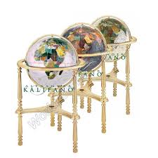 Ambassador 13 Gemstone Globes Vintage Globe Gemstones Travel Globe