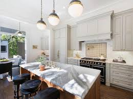20 gray kitchen cabinets we're loving. Light Gray Kitchen Cabinets With Black French Range Transitional Kitchen