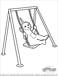 Po play with scooter in the teletubbies coloring page. Teletubbies Coloring Book Coloring Library
