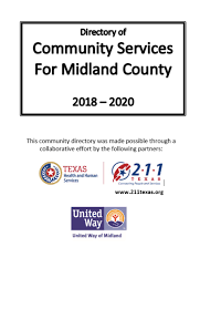 Looking for a child care center in odessa? 2018 2020 Directory Of Community Services For Midland County By United Way Midland Issuu
