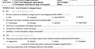 Soal Uts K13 Kelas 5 Tema 2 Subtema 1 Dan 2 Sekolahdasar Net