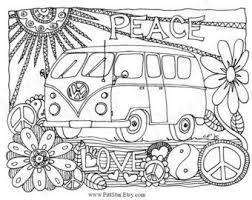 Flower power van stock photos and images 123rf. Vw Bus Coloring Page