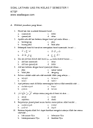 Check spelling or type a new query. Soal Uas Pai Kelas 7 Semester 1 Pendidikan Agama Islam Kelas 7 Ani Istiani Dan Bakrun