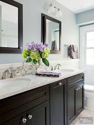 Bathroom colour schemes are essential for getting the look, feel and design just right your bath or shower room. 12 Popular Bathroom Paint Colors Our Editors Swear By Best Bathroom Paint Colors Bathroom Color Schemes Bathroom Colors