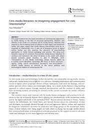 Hello, i want to collect all questions and anwers in this thread. Pdf Civic Media Literacies Re Imagining Engagement For Civic Intentionality