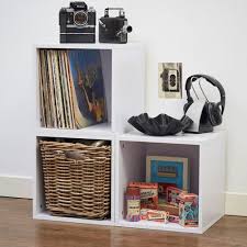 Plastic storage basket set of 6 durable small pantry organizer bins organization and storage shelves baskets for drawers,desktop,shelves, playroom,closet, classroom, office, and more. Handbridge Storage Cube With Rattan Basket Set 1 White Cube Storage Office Storage Furniture White Storage Baskets