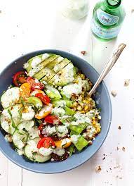 Rainbow Veggie Bowls With Jalapeno Ranch Pinch Of Yum Recipe Veggie Bowl Recipe Veggie Bowl Meals Under 400 Calories