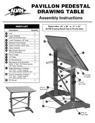 Table Archaicfair Drafting Table Parts Prince Furniture Pavillon Pedestal Manu Pedestal Table Parts Pedestal Table Drafting Table Pedestal Table Base