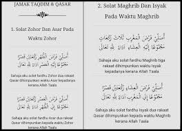 Hanya shalat dengan jumlah 4 rakaat yang boleh di qasar. Kencing Tak Lawas Solat Jamak