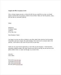 Free 7 Sample Job Offer Letter Templates In Ms Word Pdf