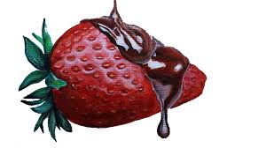 Art Videos How To Paint A Chocolate Covered Strawberry Art Videos Chocolate Covered Strawberries Art