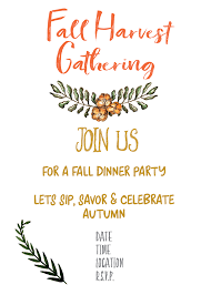Looking for fall harvest party inspiration a fall menu with wisconsin? Fall Harvest Party Invitation Printable Gather For Bread