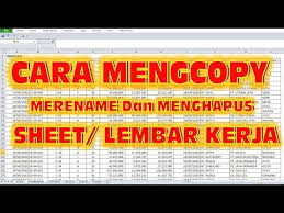 Cara Mengcopy Sheet Pada Excel Di 2020 Microsoft Excel Microsoft Lembar Kerja