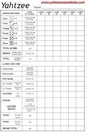 free yahtzee scorecards the yahtzee manifesto yahtzee yahtzee score sheets yahtzee game