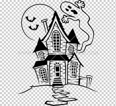 Warna dasar tubuh burung ini adalah putih dengan ujung sayap dan ekor berwarna hitam. Rumah Hantu Gambar Seni Garis Arsitektur Buku Mewarnai Lukisan Putih Hitam Dan Putih Png Klipartz