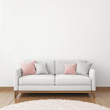 Choose between a myriad of colors, with varying degrees of lustre and shine. Interior Wall Mock Up With Fabric Sofa And Pillows On White Wall Background 3d Rendering Stock Photo Picture And Royalty Free Image Image 71158013