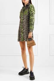 Ganni Denim Leopard Dress Off 74 Free Shipping