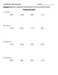 Practice Evaluating Linear Equations Linear Equations Equations Learning Mathematics