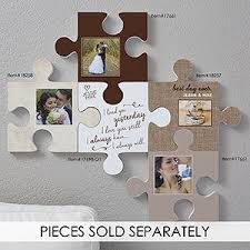 Gluing system, for those who like to decorate their home! Personalized Puzzle Piece Wall Decor Rustic Wood