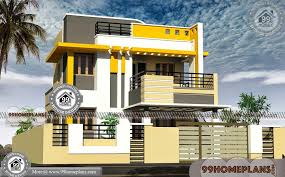 This is a classic front design of a small house; Indian Home Front Elevation 450 Modern Double Storey House Designs