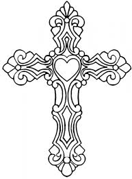 Excellent Hearts And Stars Tattoo Designs Design Cross Coloring Page Coloring Pages Cross Drawing