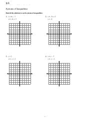 Plot an inequality, write an inequality from a graph, or solve various types of linear inequalities with or without plotting the solution set. 8 5 Systems Of Inequalities Worksheet Pdf 8 5 Kuta Software Infinite Algebra 2 Name Systems Of Inequalities Date Period Sketch The Solution To Each Course Hero