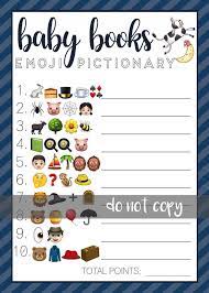 Baby Shower Emoji Game Baby Boy Books Nursery Rhymes Etsy Baby Boy Book Baby Games Nursery Rhymes