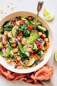 Its only slightly more than a standard block of tofu. Tofu Noodle Stir Fry With Spring Vegetables Minimalist Baker Recipes