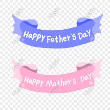 When is father's day this year? Fathers Day Mothers Day Pink Blue Simple English Banner Ribbon Png Image Psd File Free Download Lovepik 401162410